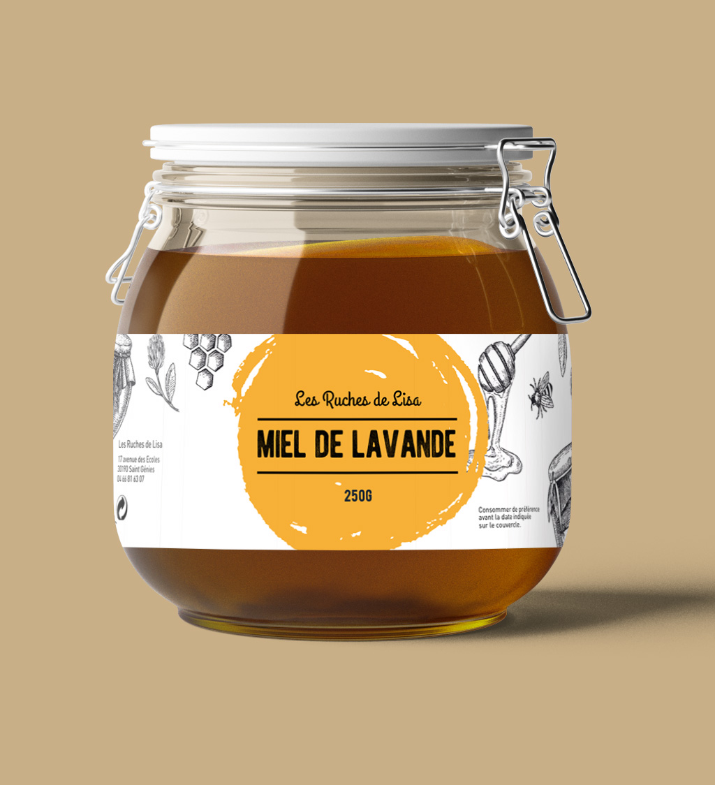 Etiquette pot de miel